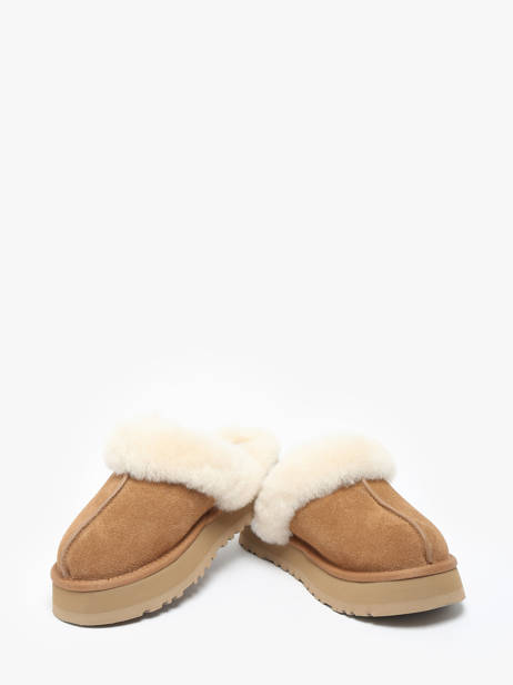 Pantoffels Disquette Met Platformzool Uit Leder Ugg Bruin accessoires 1122550 ander zicht 3